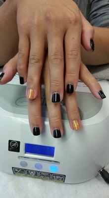 Classy, Halloween Gel manicure!