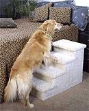 Pet Steps allow older, frail or small animals access to their favorite sleeping spot