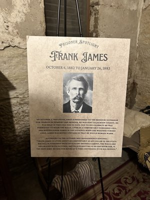 The cell Frank James occupied.