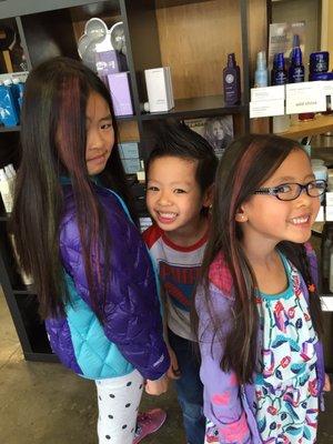 Girls loved the hair chalk!