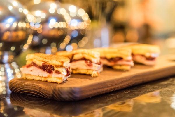 Roast Turkey with Brie and Cranberry relish