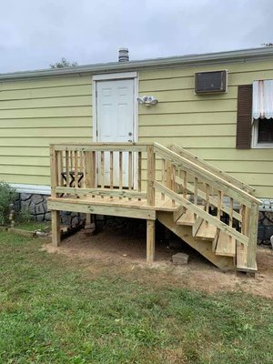 Small back deck.