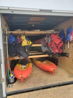 Kayak (single and tandem/double) and paddle board rentals