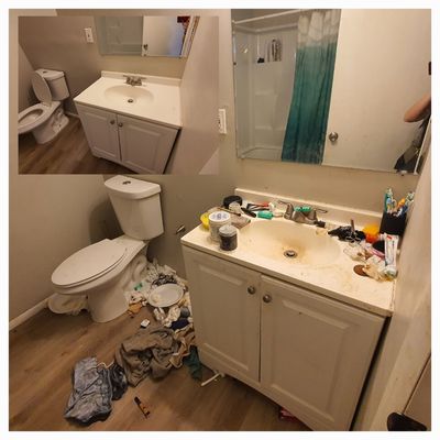 Before and after for a Move out