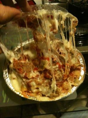 baked ziti (sicilian) w/ eggplant. tasted even worse than it looked.