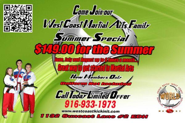 Fantastic Summer Special!  Call us today to start your journey!