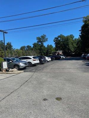 Client parking in rear of building.