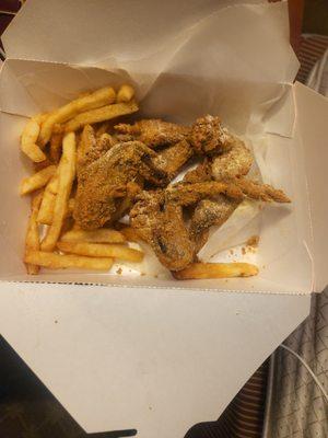 Chicken and fries