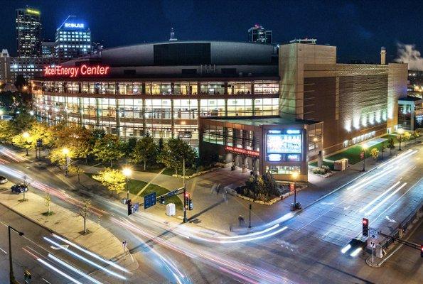 Advertising inside of Xcel Energy Center