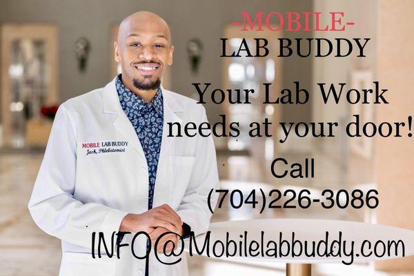 Labs at your door! On your time! Contact us for any questions.