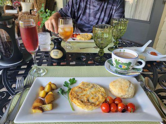 Delicious breakfast prepared by Chef Jason!