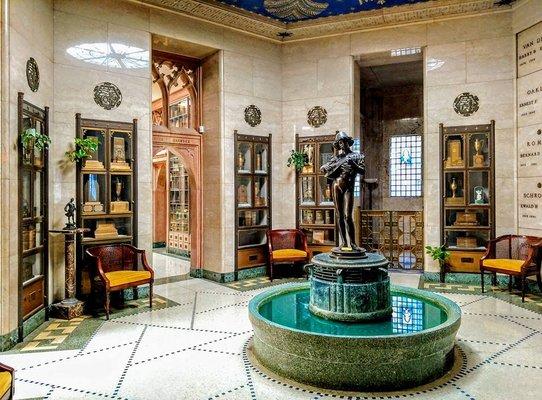 Bronze Statue called "The Florentine Singer"  from the 1904 World's Fair in St Louis, now graces the Chapel of Memories at Valhalla Funerals