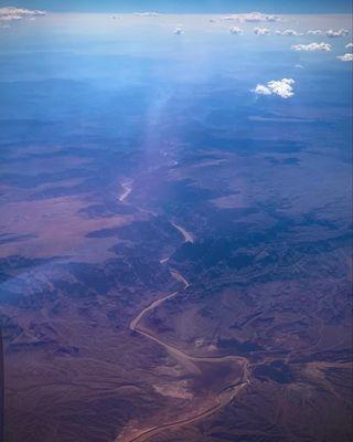 Gorgeous views of the Grand Canyon & Colorado River from above - flying from SLC to LAX! (Sept 2024)