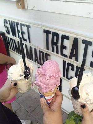 Black cherry and chocolate chip cookie dough