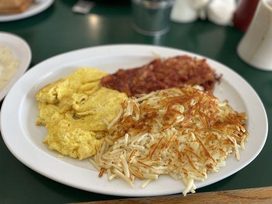 Corned beef hash and eggs