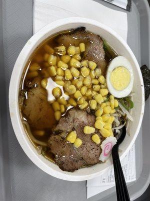 Shoyu Ramen with corn.