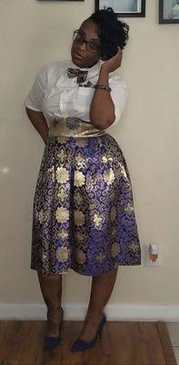 Two side Chinese Fabic
Skirt, bow, pockets square, bracelet, and earrings