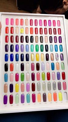 Gel nail color selection