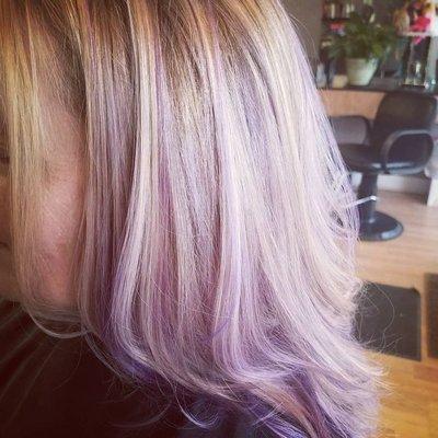 Foils with Pulp Riot purple. Long layers