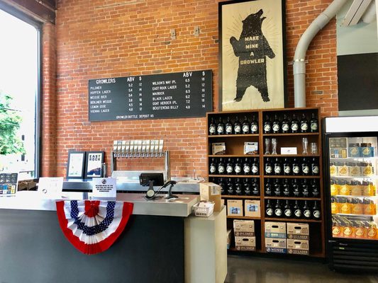 Inside the taproom