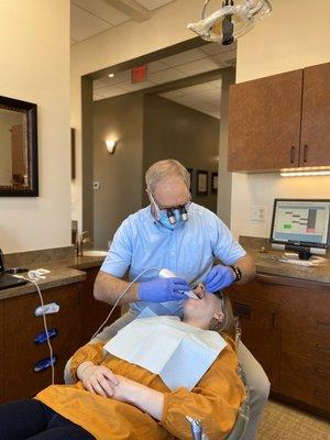 Oral scanning of my sisters mouth