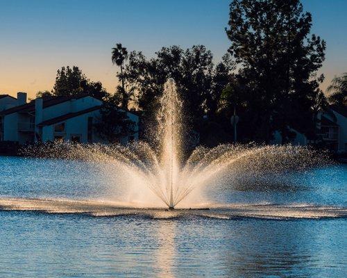 Fountain view from amphitheater area