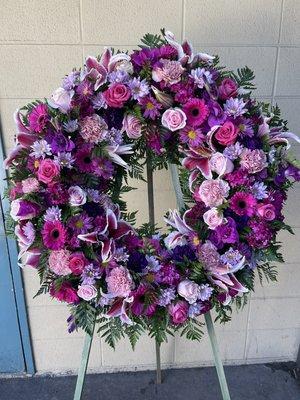 Sympathy Wreath- Different colors to choose from