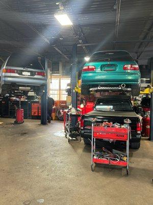 The Auto Repair Shop where we keep and work on the clients vehicles.