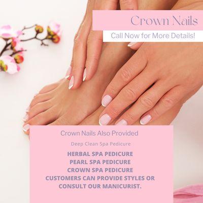 Crown Nails
 4651 N FL-7 # C2, Coral Springs, FL 33073
 Call us at 954-341-5155