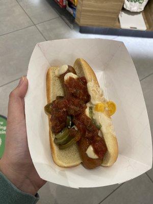 Grill station hot dog