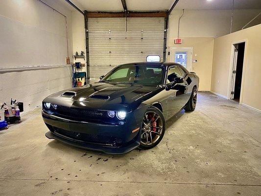 2020 Dodge Challenger Hellcat with level 3 ceramic coating and ppf. Bay City and Midland, MI