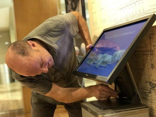 Doug installed a touchscreen and case for Swedish American Hospital celebrating 100 years in our community.