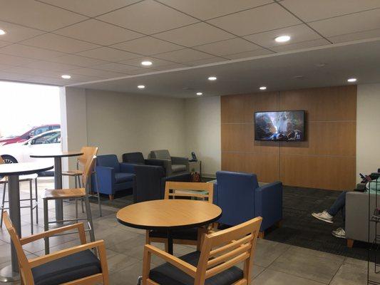 Remodeled and expanded waiting area.