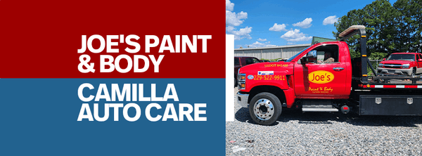 Whether it's mechanical repairs, collision work, towing, or tires - look to the team at Joe's Paint & Body - Camilla Car Care today!