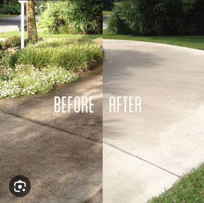 Before and after sidewalk