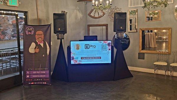 DJ Setup with an LED TV screen at Nine3One in Modesto, Ca