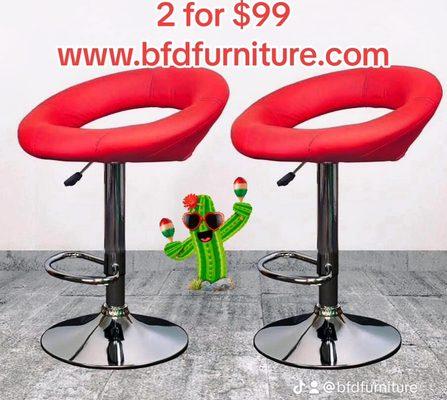 Check out these barstools at an amazing price! Multiple colors and limited inventory. Come see us fast for all the amazing specials we have.