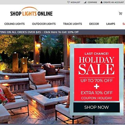 Shop Lights Online- Website, Social Media, Content, Email Marketing