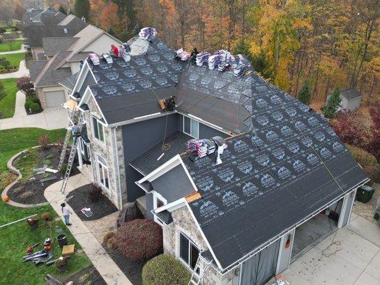 GAF Charcoal HDZ Roofing System in Macedonia Ohio