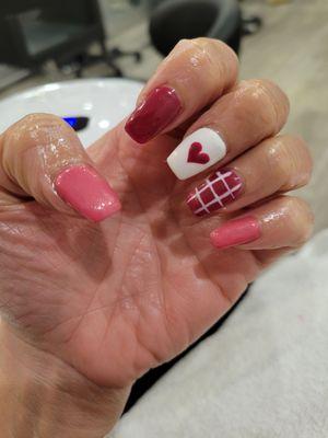 Yesss Valentine nail design