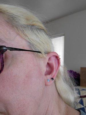 Helix piercing