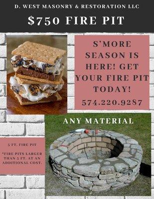 Offering Fire pits!