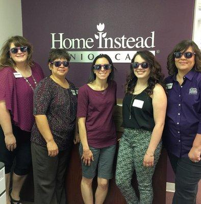 Our office staff shines so bright they need shades!