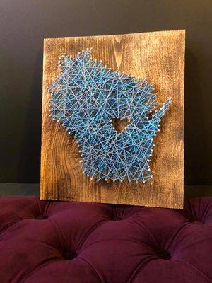 I Heart Wisconsin String Art Workshop.