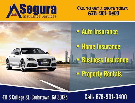 Need Auto or Home Insurance? Call now to get a quote today:  678-901-0400