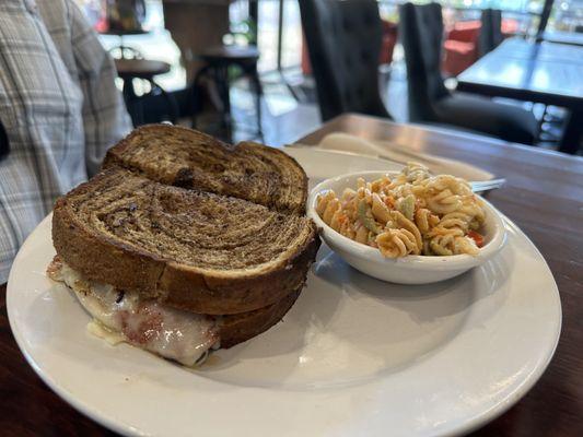 Reuben and pasta salad