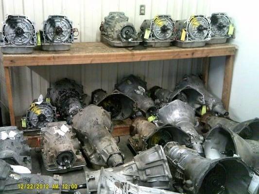 Lots of rebuilt transmissions in stock