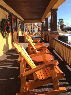 Front porch sunshine bliss in February!