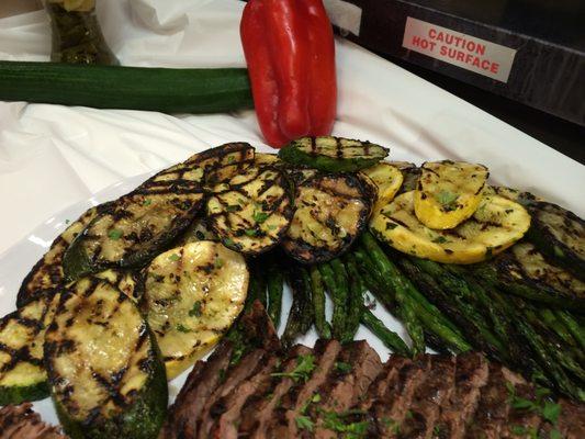 Steak and Grilled Vegetables