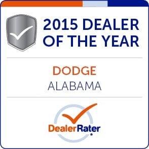 We won the "2015 Dealer Of The Year for Dodge "from DealerRater reviews